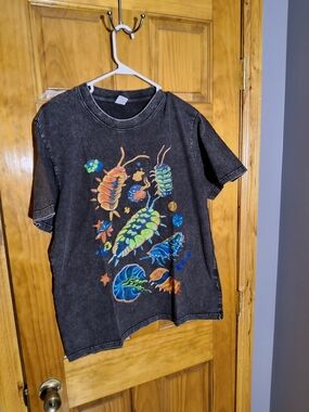Black Graphic Sea Creatures T-Shirt